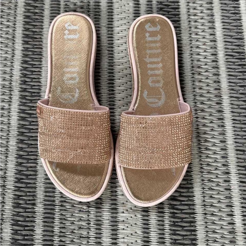 Juicy Couture Glittering Rose Gold Sandals